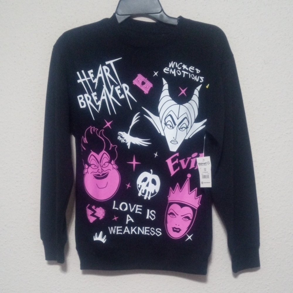 Disney Black Sweater with Pink Villains Design(final Sale)